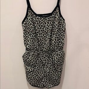 Torrid Leopard Print Jumpsuit with Black Trim